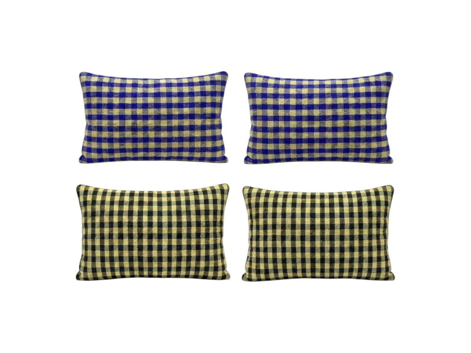 Anatolian Kilim Lumbar Pillow Cover 40 X 60 Cm   Set Of Four