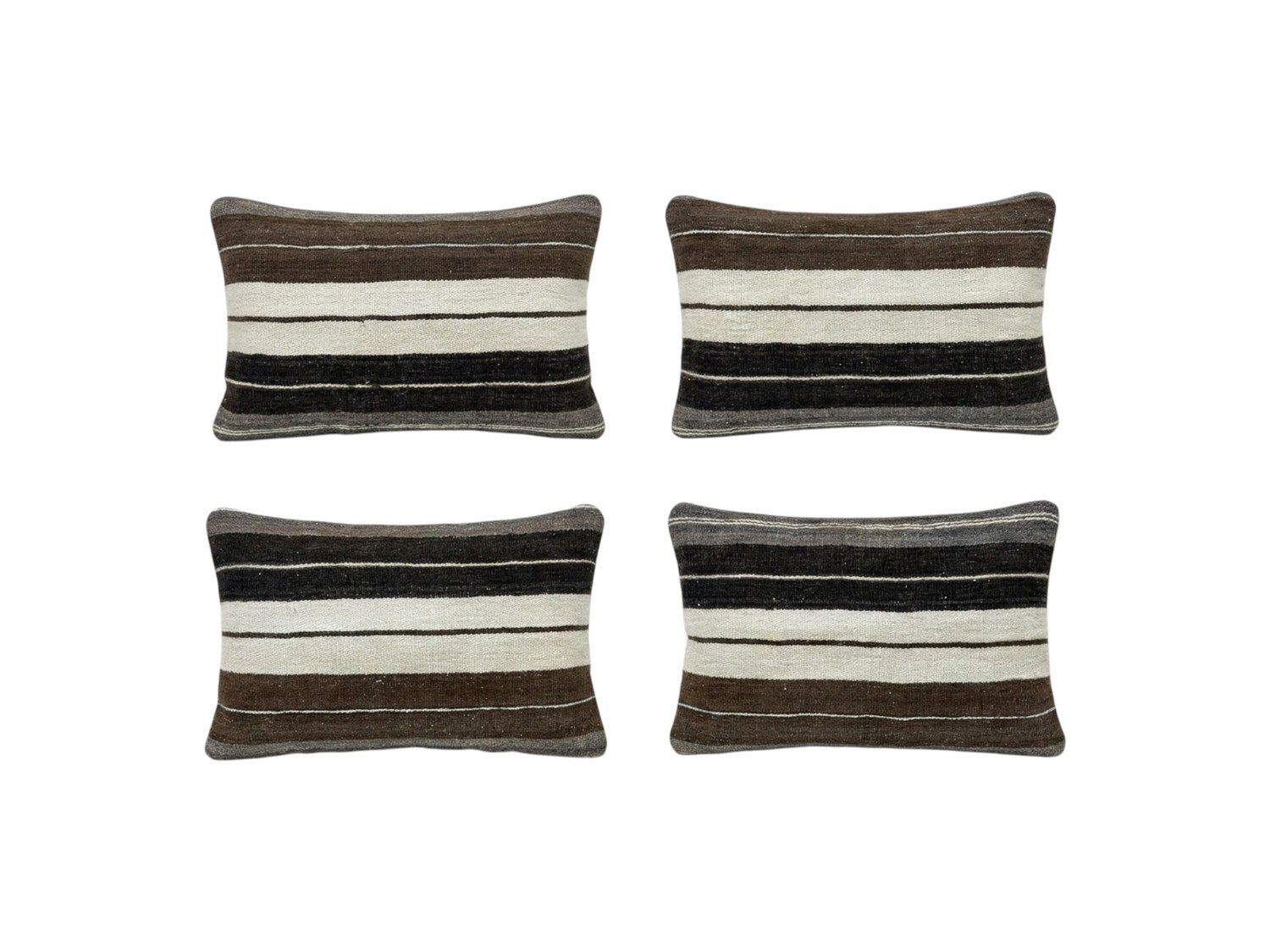 Turkische kilim lumbarkussenhoes 40 x 60 cm, set van vier