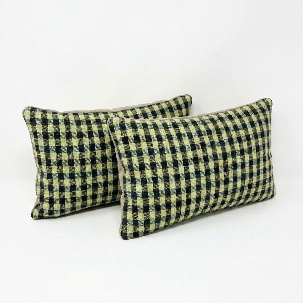 Housse de coussin lombaire Oushak Kilim 40 x 60 cm, lot de deux photo for sale