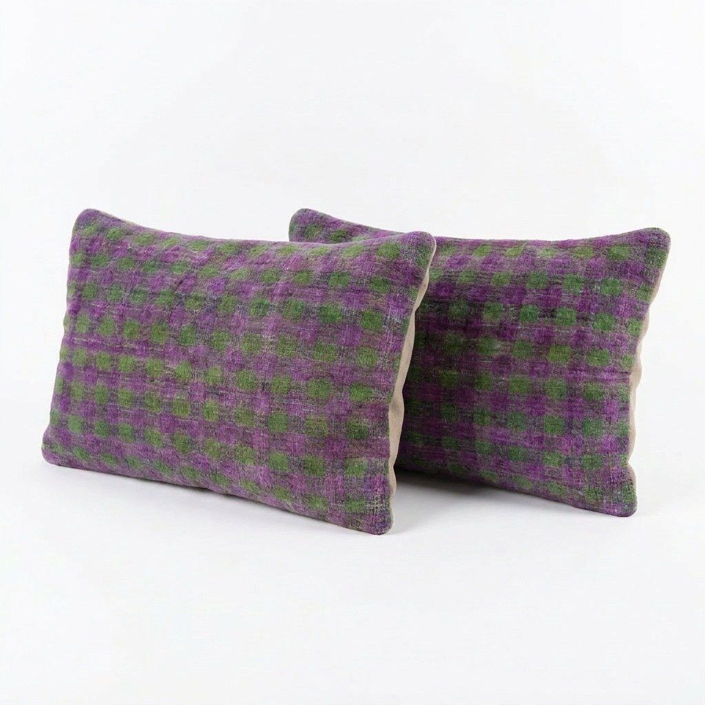Oushak Kilim Lumbar Kussenhoes 40 x 60 cm, Set van Twee photo furniture