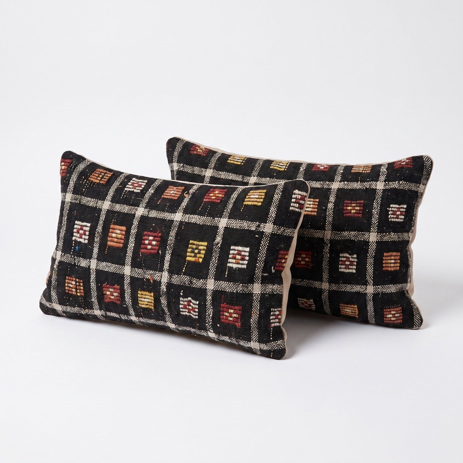 Boheemse Kilim Lendenkussenhoes 40 x 60 cm, set van twee photo furniture