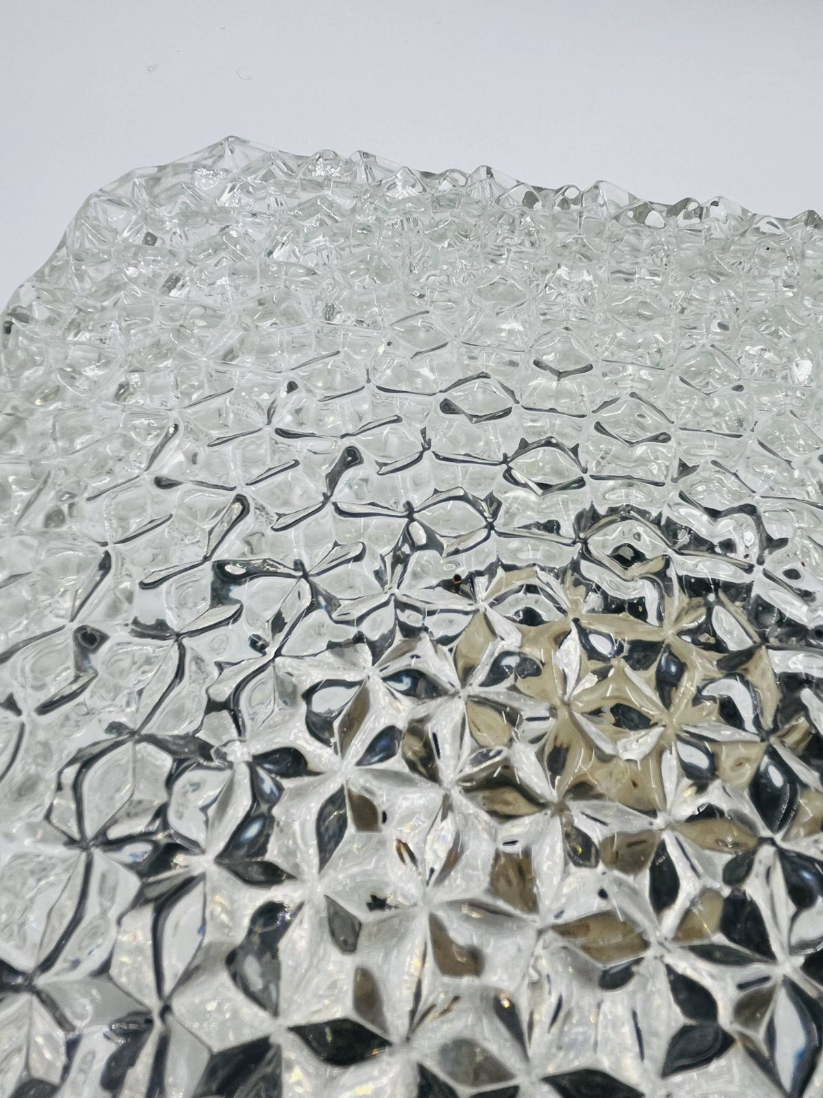 Vierkante Plafondlamp RZB Bamberg Geslepen Glas Sterren photo Verlichting