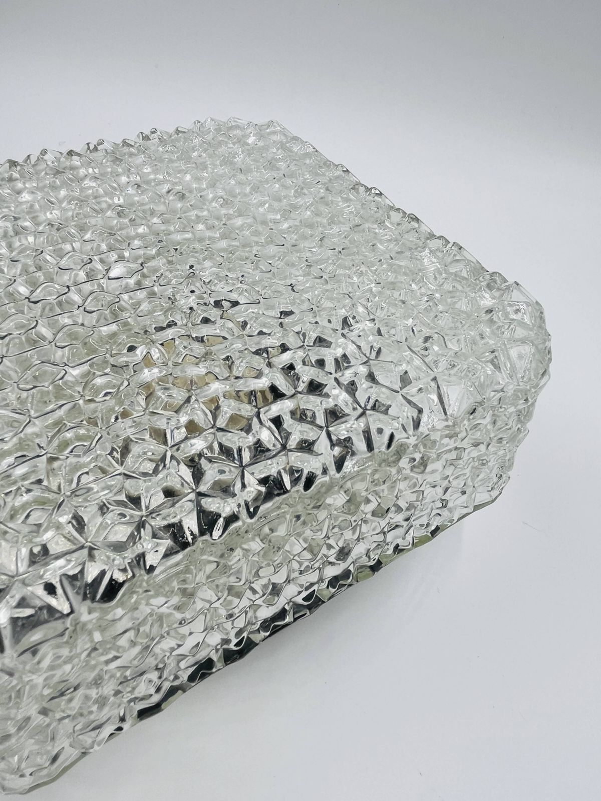 Vierkante Plafondlamp RZB Bamberg Geslepen Glas Sterren photo 113.0