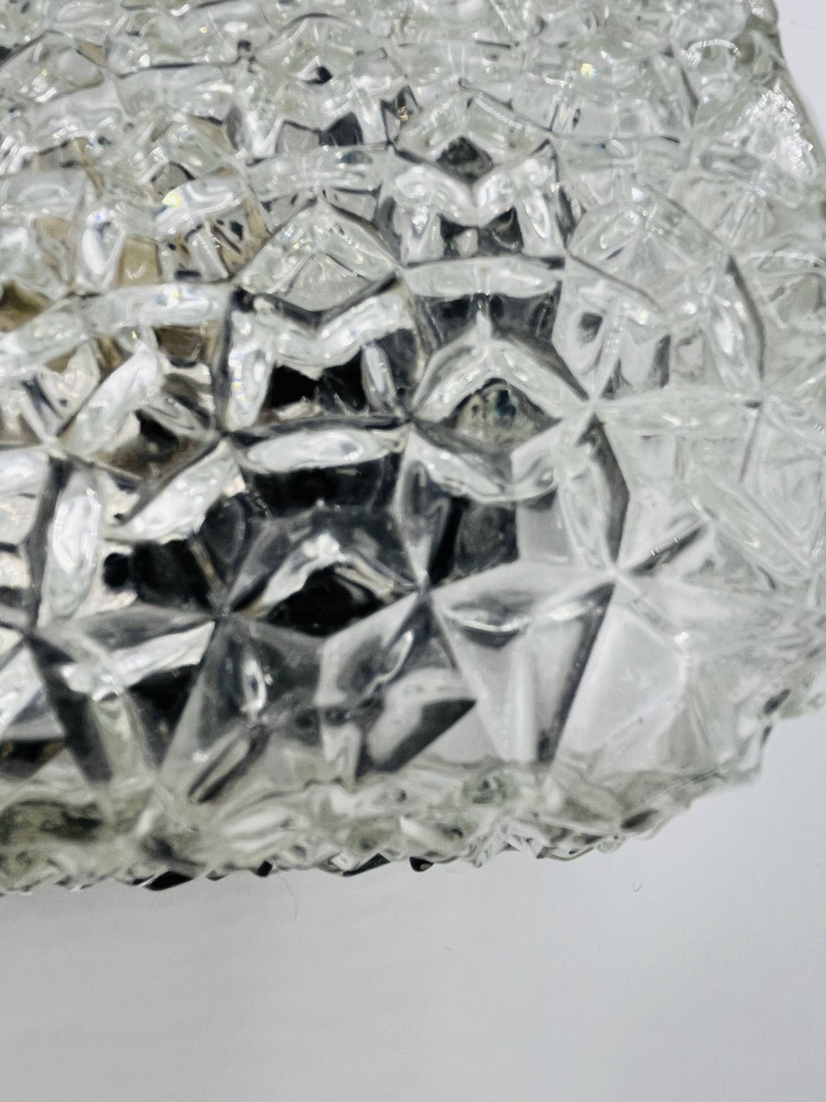 Vierkante Plafondlamp RZB Bamberg Geslepen Glas Sterren photo vinterior