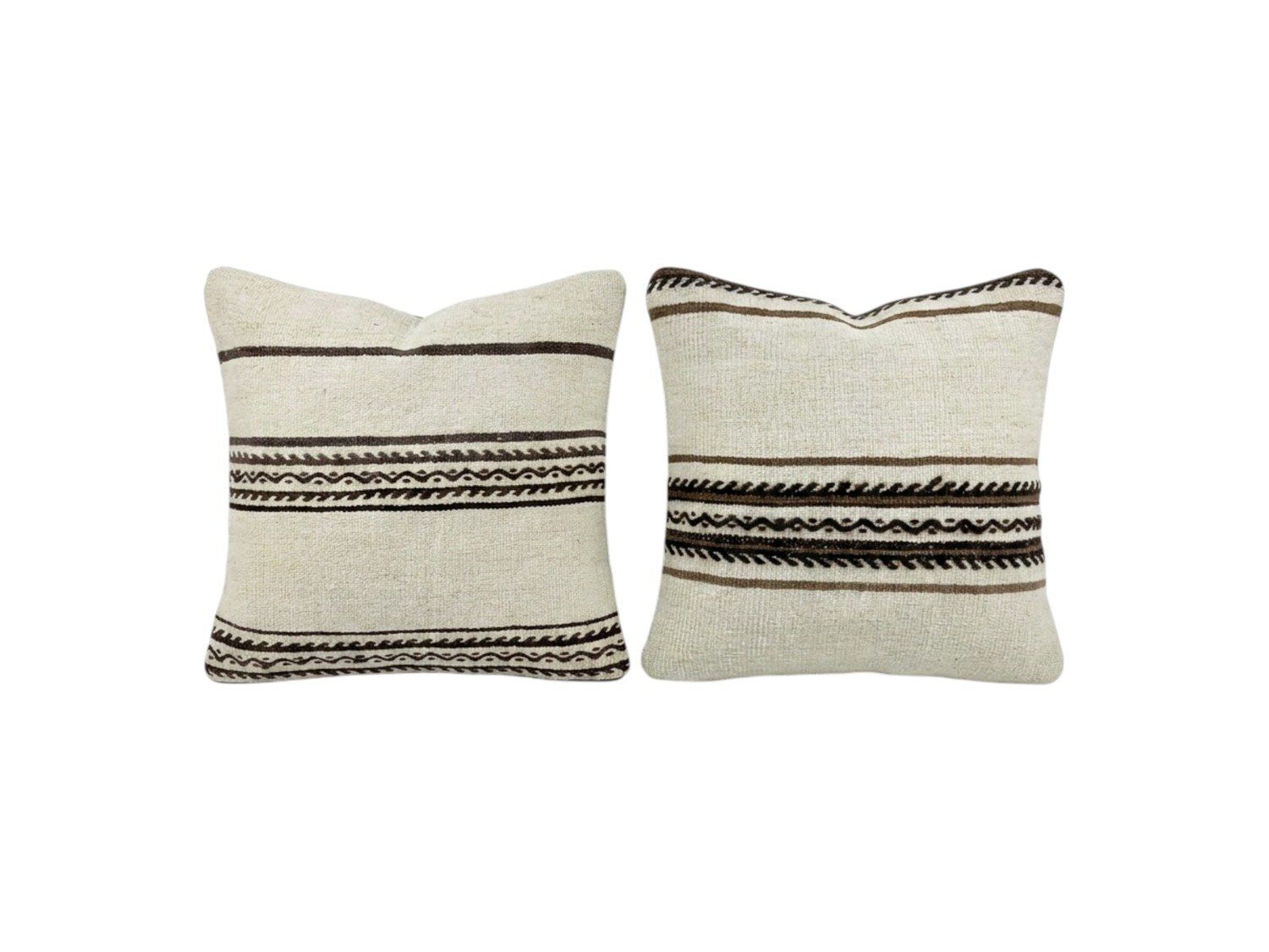 Turkish Kilim Pillow Cover 48 X 49 Cm   Set Of Two