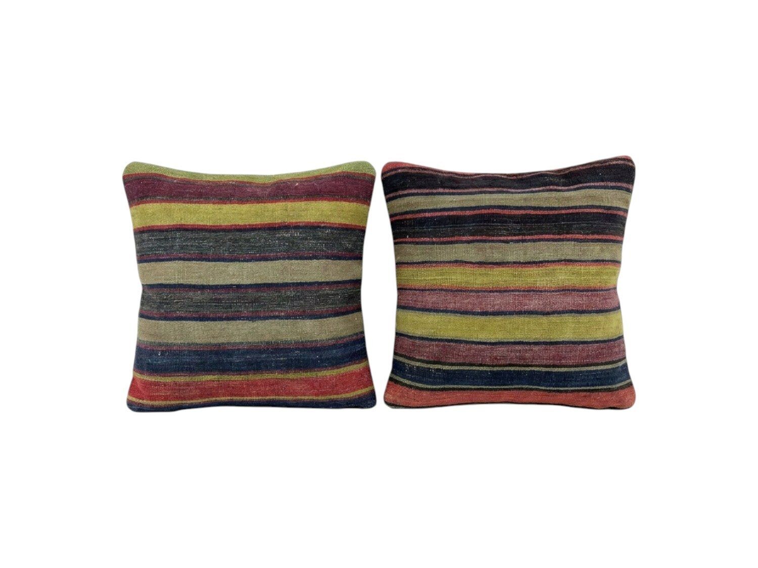 Turkische Kilim Kussenhoes 60 x 60 cm, Set van Twee