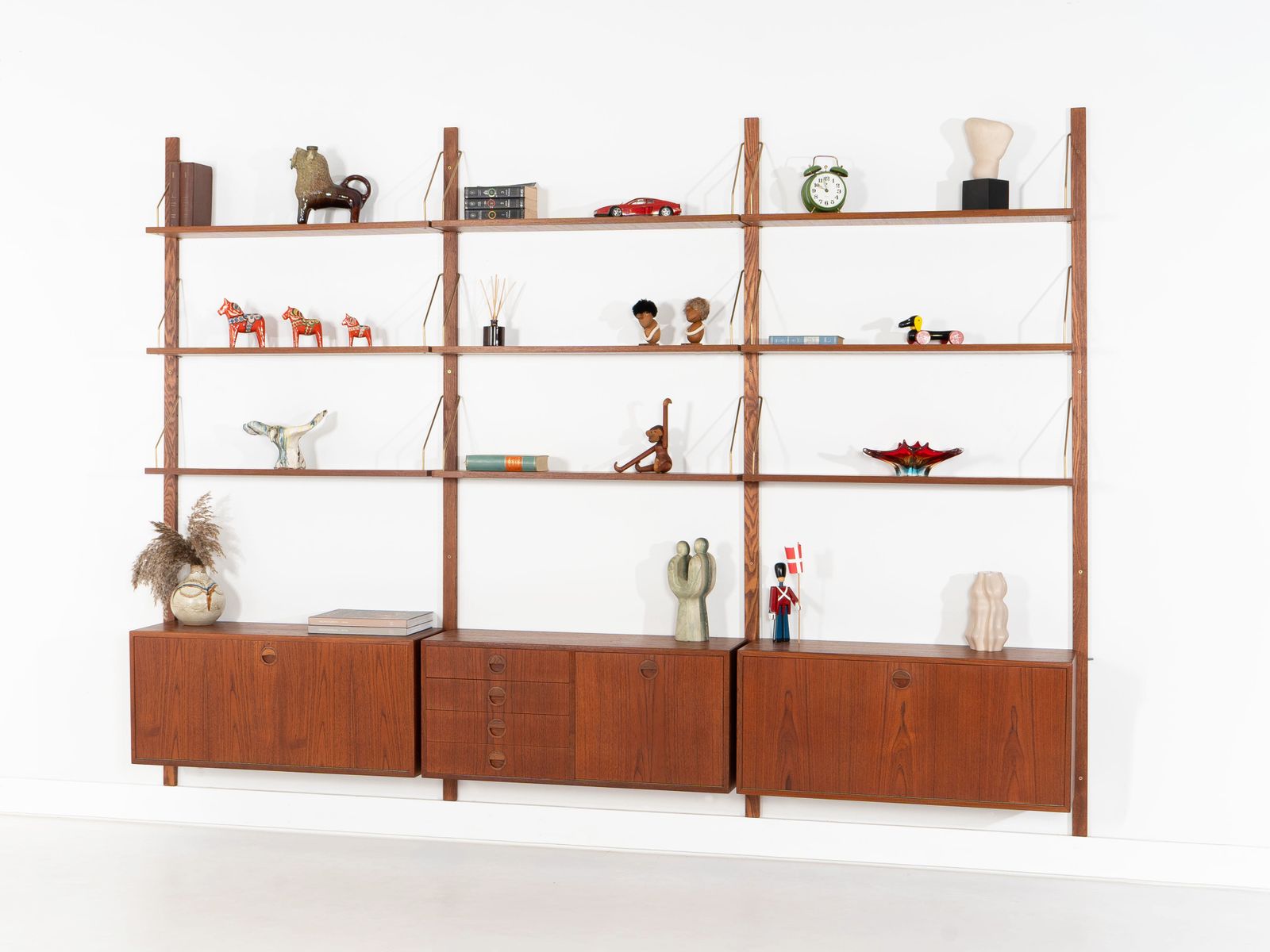 Teak Modular Shelving Unit, Danish Design, 1960s, Designed By Rud Thygesen & Johnny Sørensen, Manufactured By Hg Furniture photo for sale