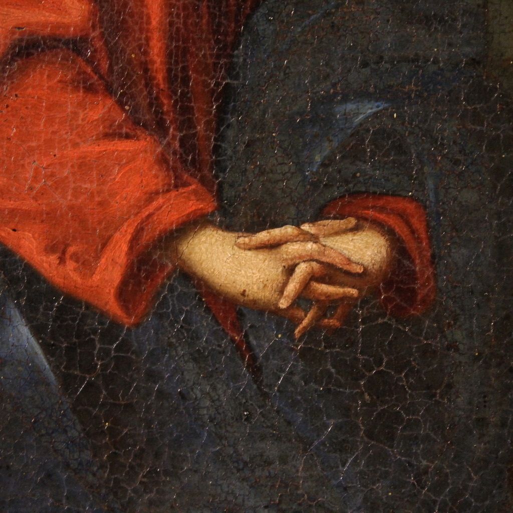 photo furniture Antiek Italiaans schilderij – Christus met engelen, 17e eeuw