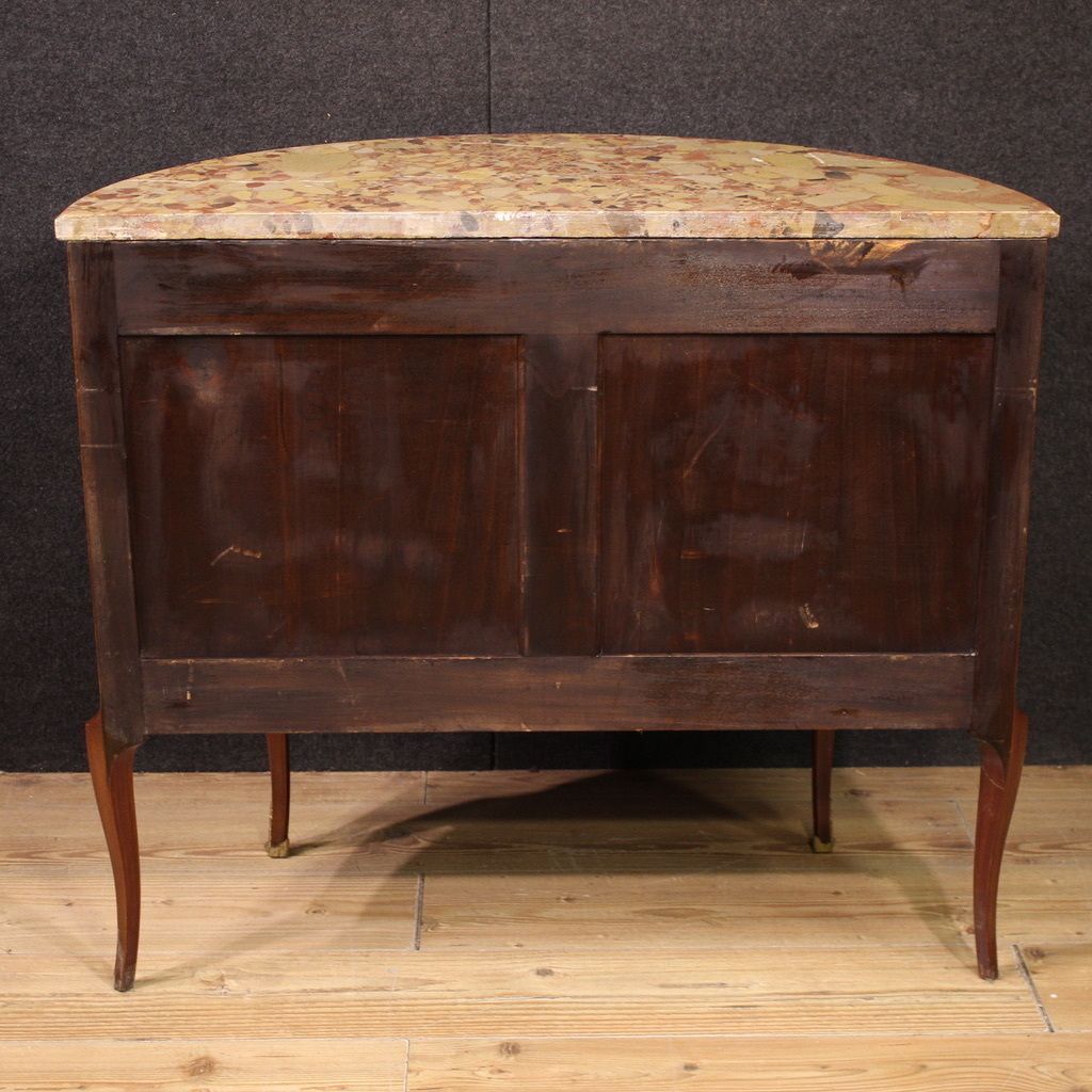 20th Century French Louis XVI Style Half Moon Commode photo vinterior