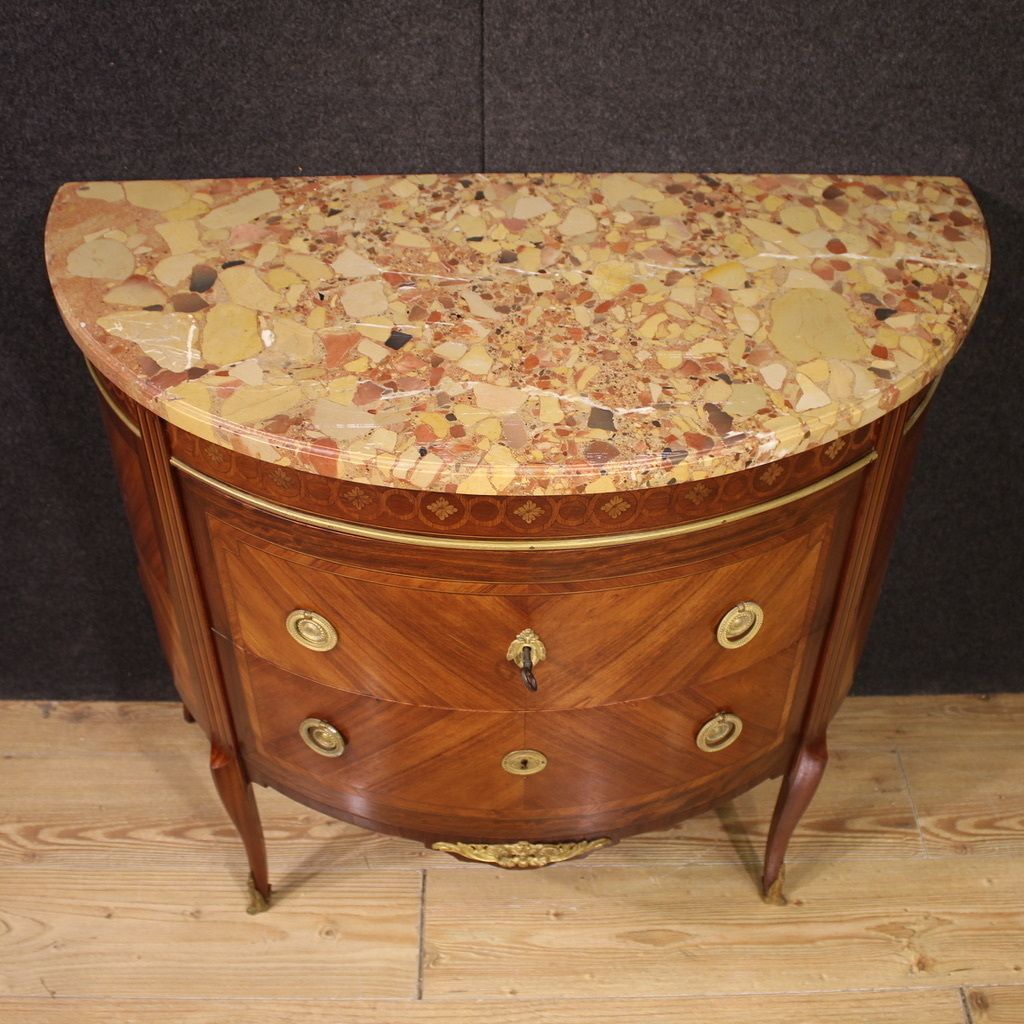 photo for sale Commode demi-lune de style Louis XVI, France, début du XXe siècle
