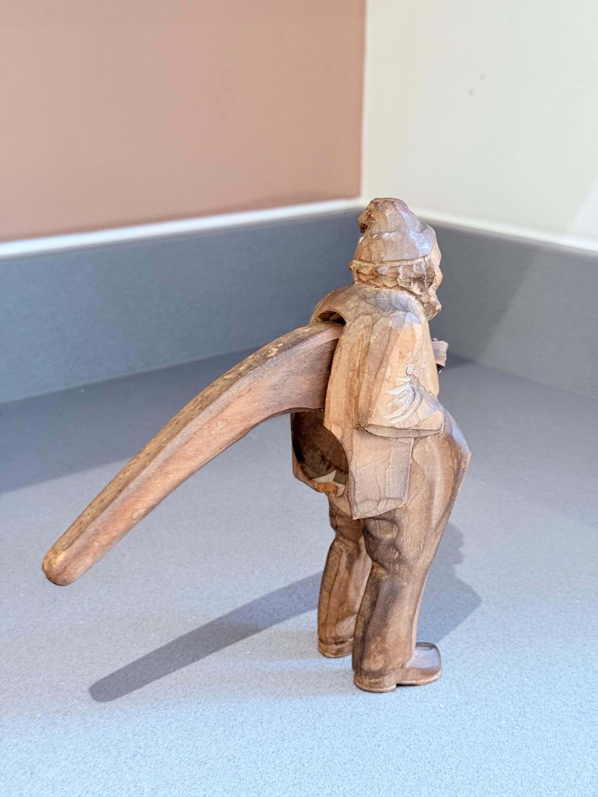 Home Decor Antique Wooden Nutcracker Figure European Black Forest Hand Carved Lux Folk Art photo