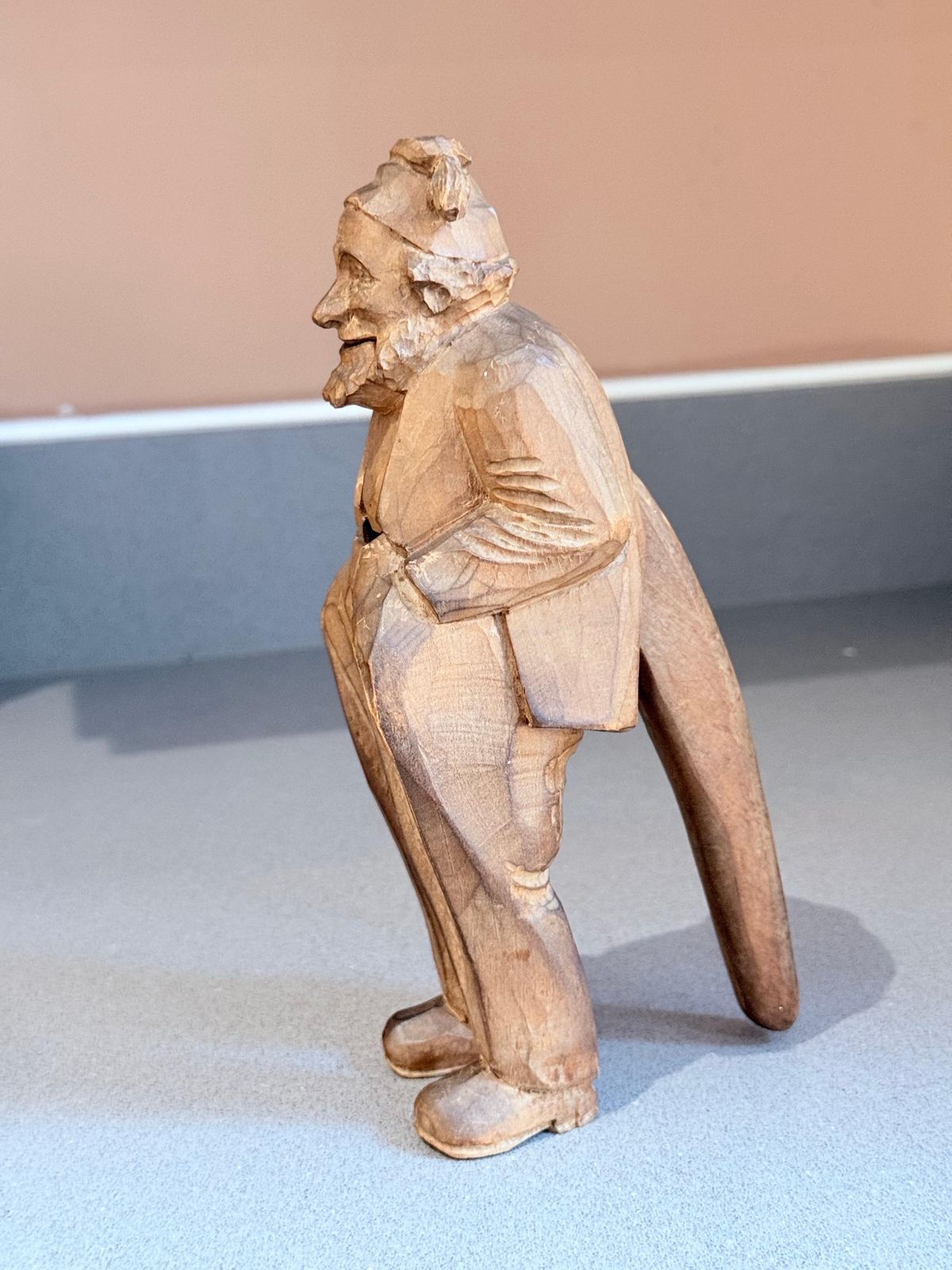 photo buy Antique Wooden Nutcracker Figure European Black Forest Hand Carved Lux Folk Art