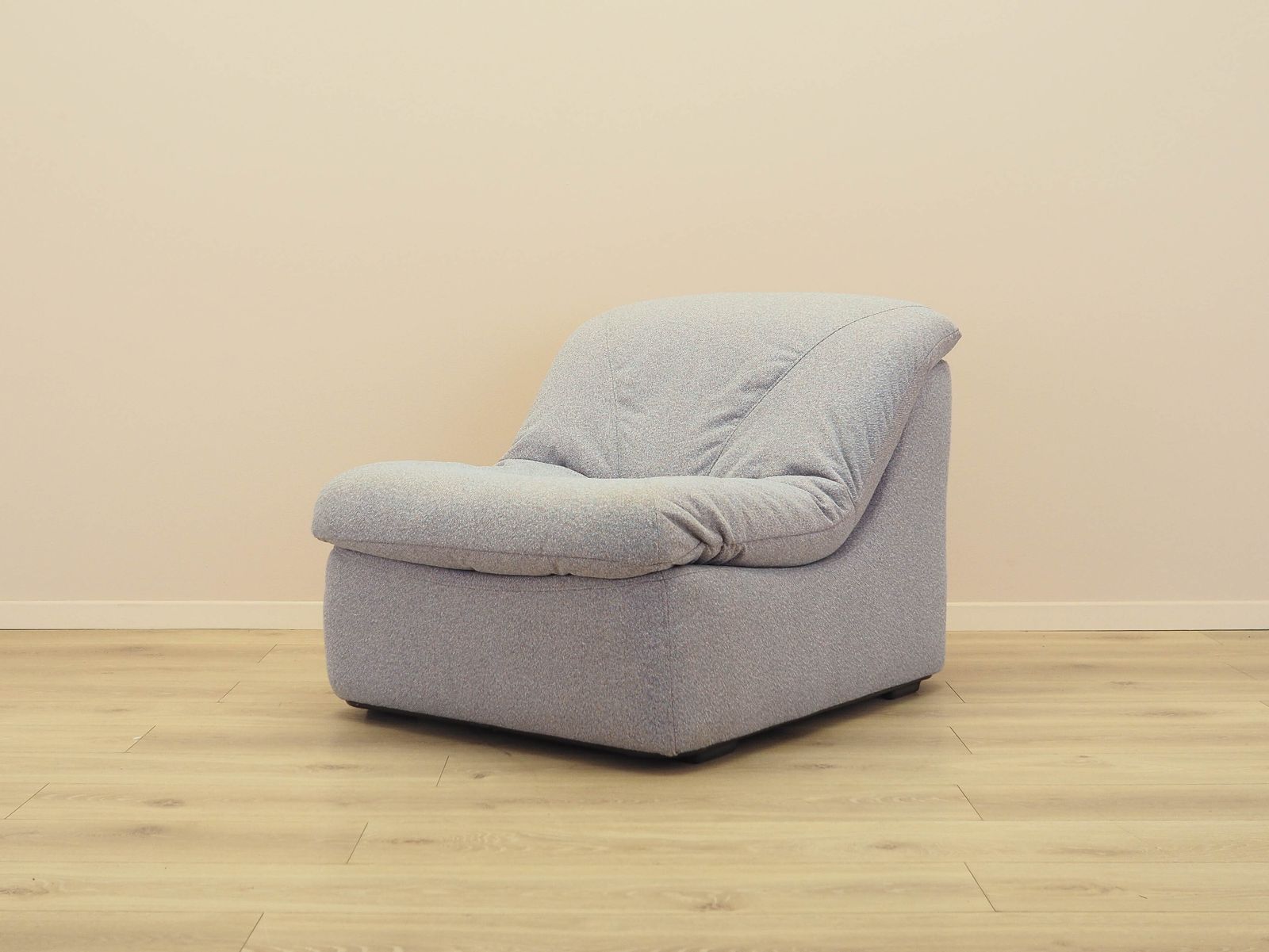 Fauteuil lounge italien Space Age, années 1970, en tissu gris, design organique photo furniture