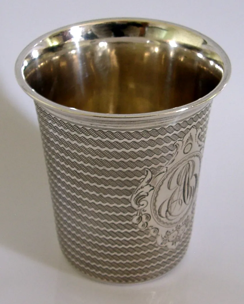Early German / Austrian 812 Solid Silver Beaker Cup C1840 Barware Antique 58g photo buy
