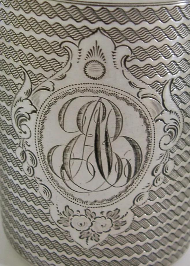 Early German / Austrian 812 Solid Silver Beaker Cup C1840 Barware Antique 58g photo vintage