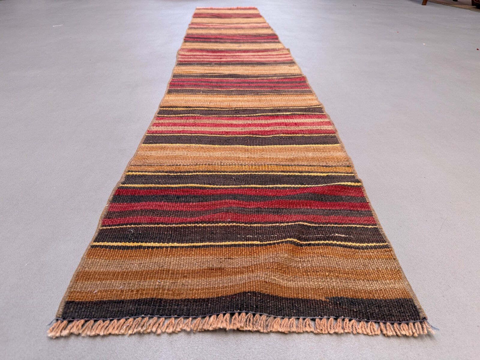 Narrow Kilim Runner 48x270 Cm Shabby Chic, Vintage Turkish Kelim 2568 photo for sale