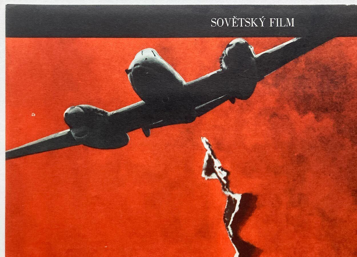 Affiche de cinéma, Chronicle Of The Dive Bomber, Václav Zeman, 1972, impression tchèque vintage d'époque photo Art