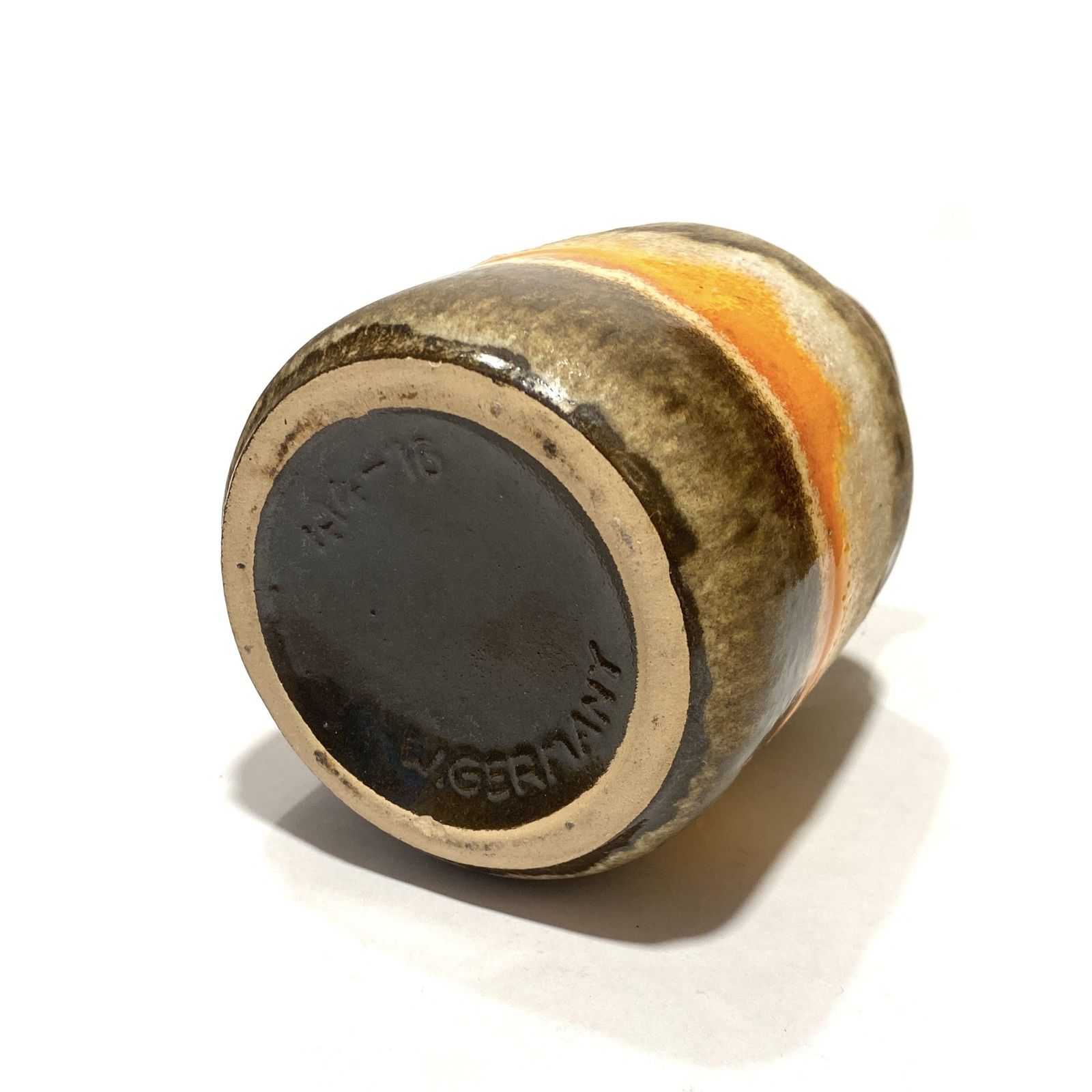 Scheurich Keramik 414 16 Vase In Orange Fat Lava Glaze, 1970s West German Pottery photo buy