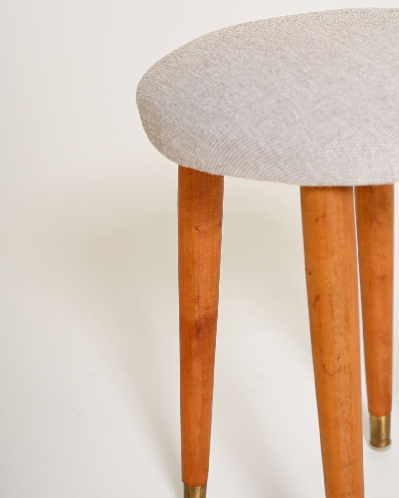 Scandinavische teakhouten kruk, ca. jaren 1950 photo for sale
