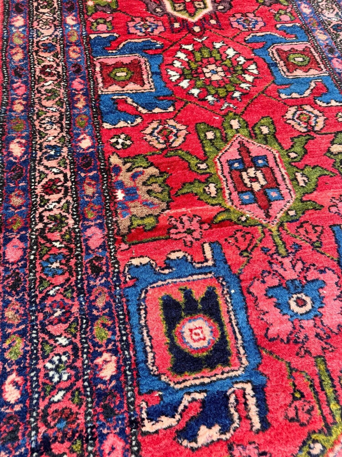 photo buy Antiek Hamadan loper 4,04 m x 0,84 m