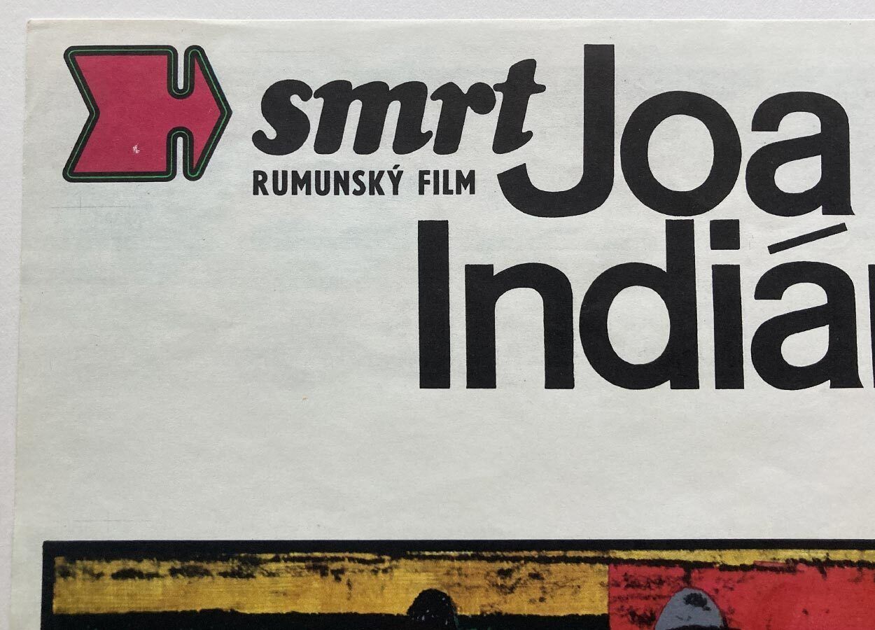 Affiche de cinéma, Death Of Joe The Indian, Karel Vaca, 1970, impression tchèque vintage d'époque photo Art