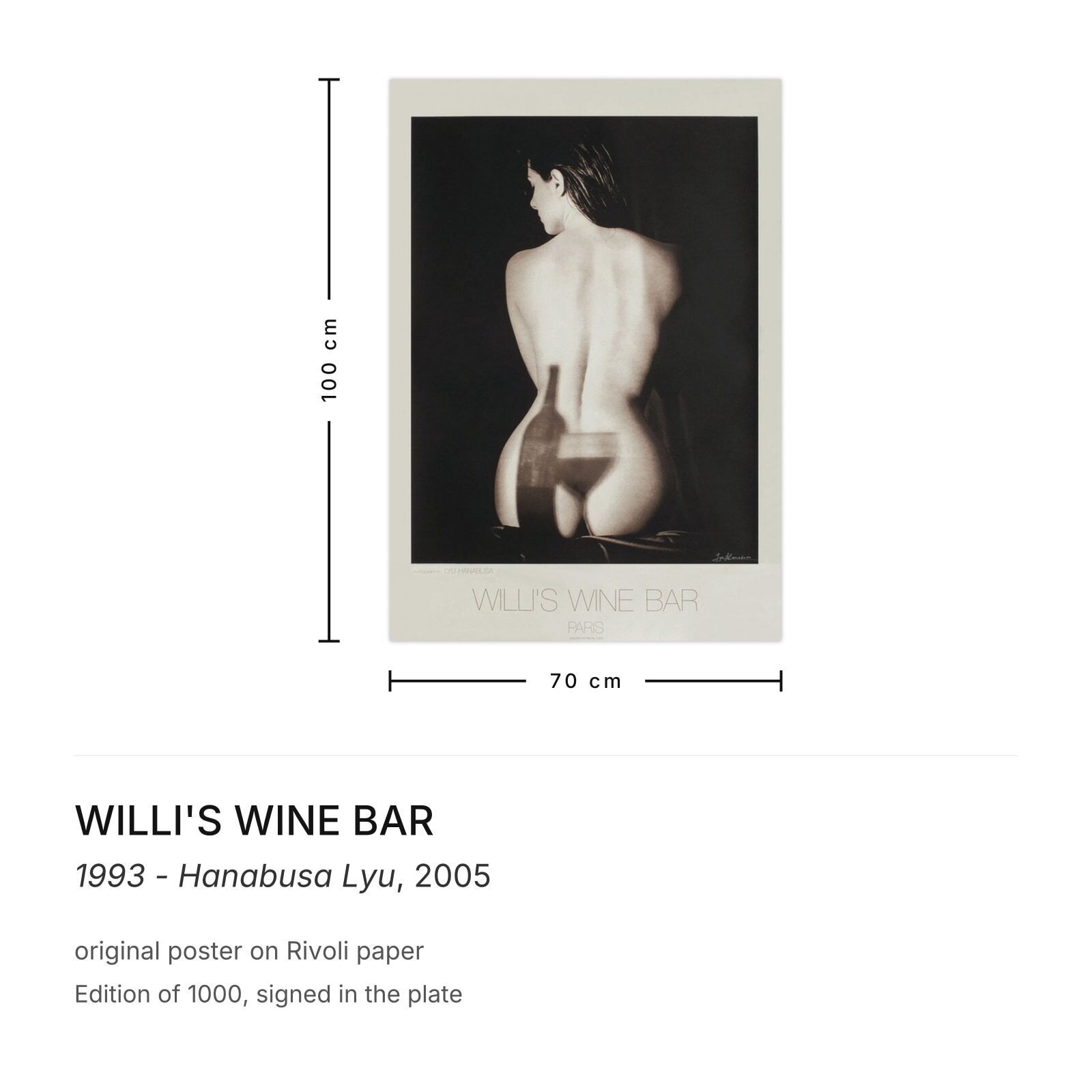 Willi's Wine Bar Poster 1993   Hanabusa Lyu 2005 photo furniture
