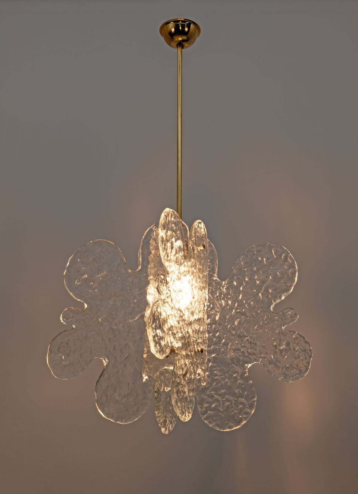 Carlo Nason Mid-Century Modern Italiaanse Murano glazen hanglamp voor Mazzega, jaren 1970 photo Verlichting