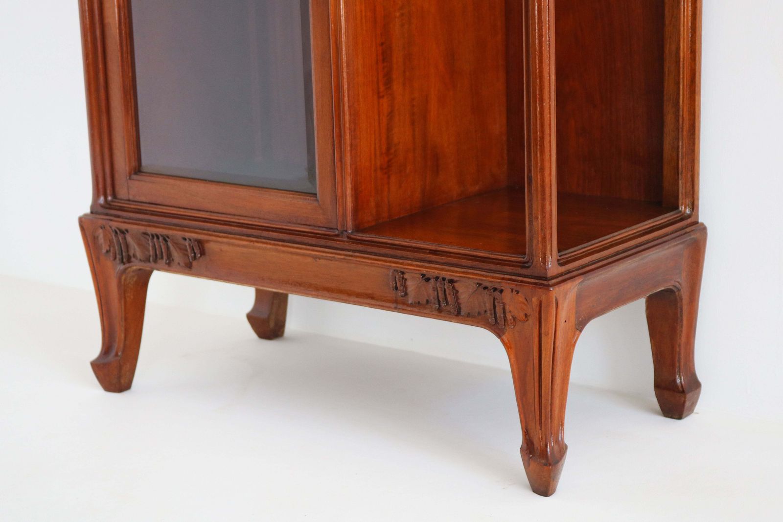 photo for sale Louis Majorelle Signed Art Nouveau Marquetry Display Cabinet, France, Circa 1900