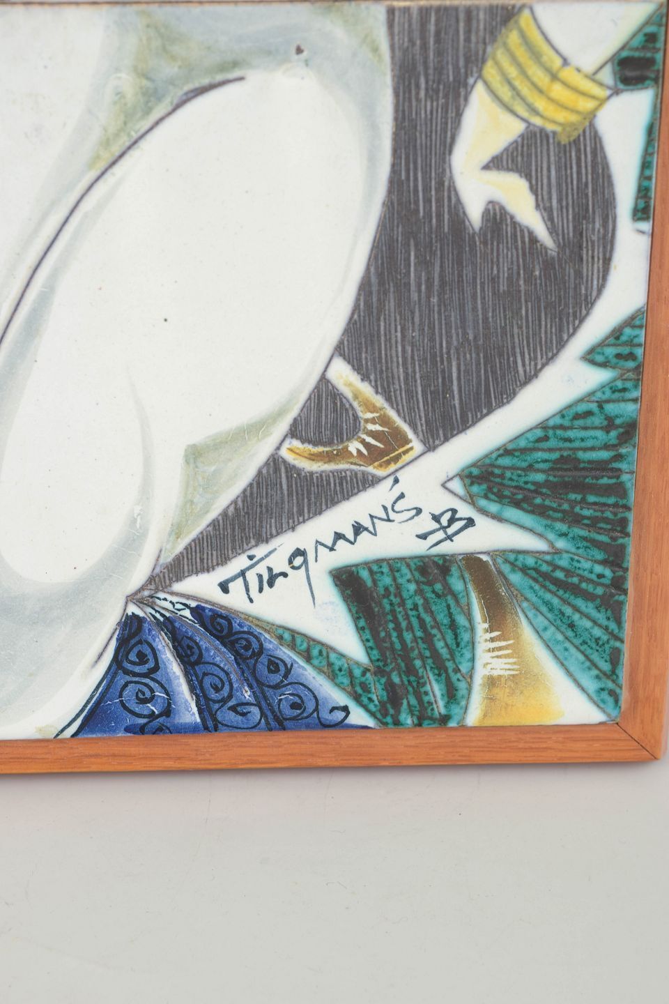 Yngvor Blomström voor Tilgmans. Keramische wandplaquette met vrouwenfiguur. Jaren 1950/60 photo for sale