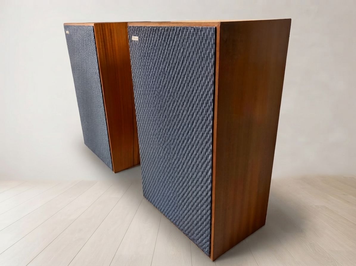 Pair Of Tesla Ars 825 Hi Fi Speakers, Vintage Wooden Cabinets, Czechoslovakia, 66 × 41 × 25 Cm photo furniture