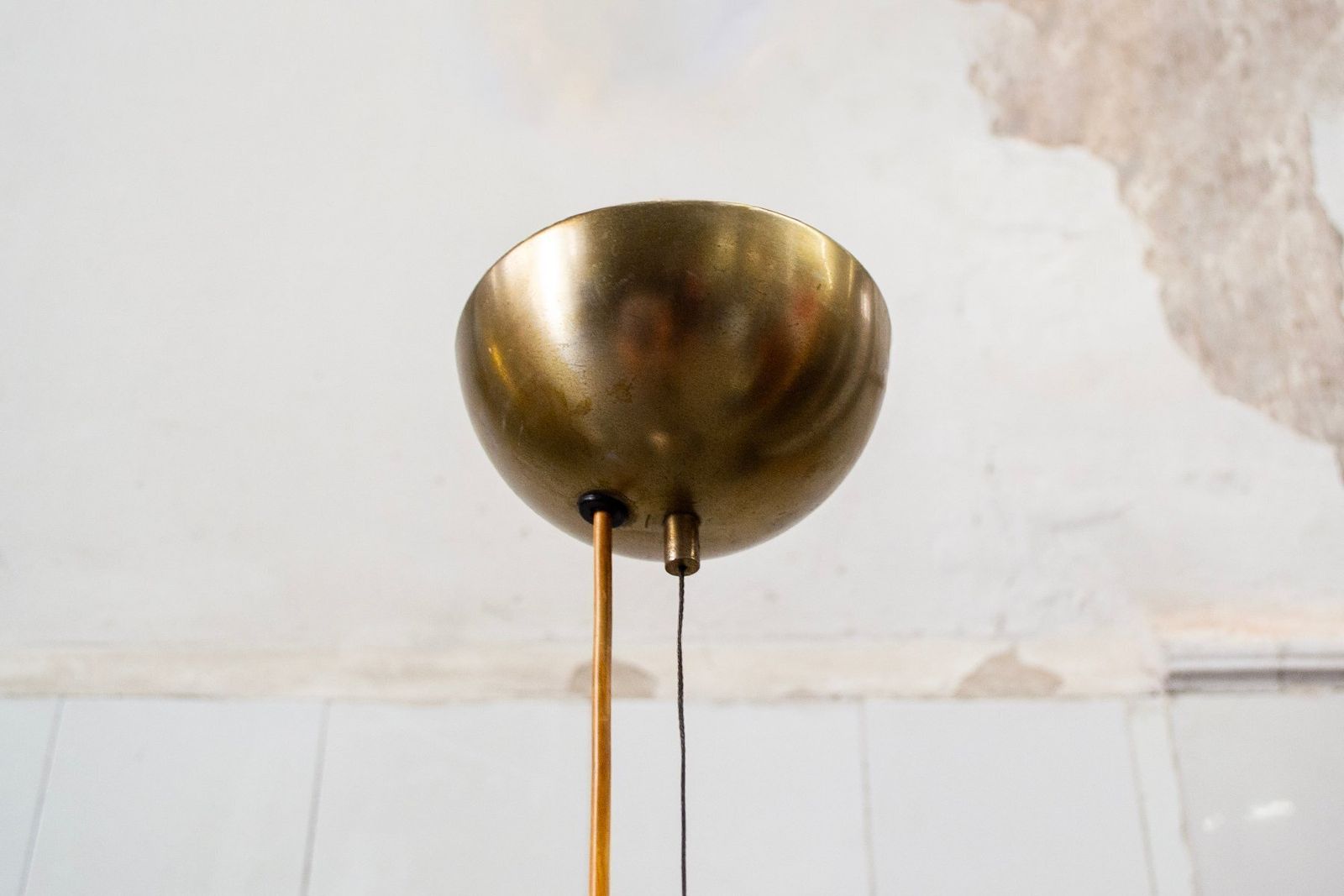 Model 1238 Hanglamp in Aluminium en Glas van Stilnovo, Italië, ca. jaren 1960