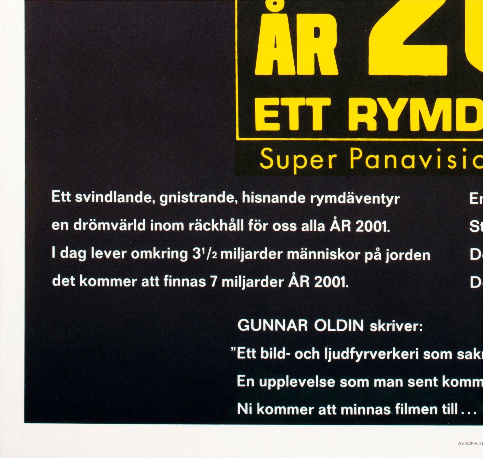 2001 A Space Odyssey 1968 Zweedse Filmposter, Bob Mccall photo buy