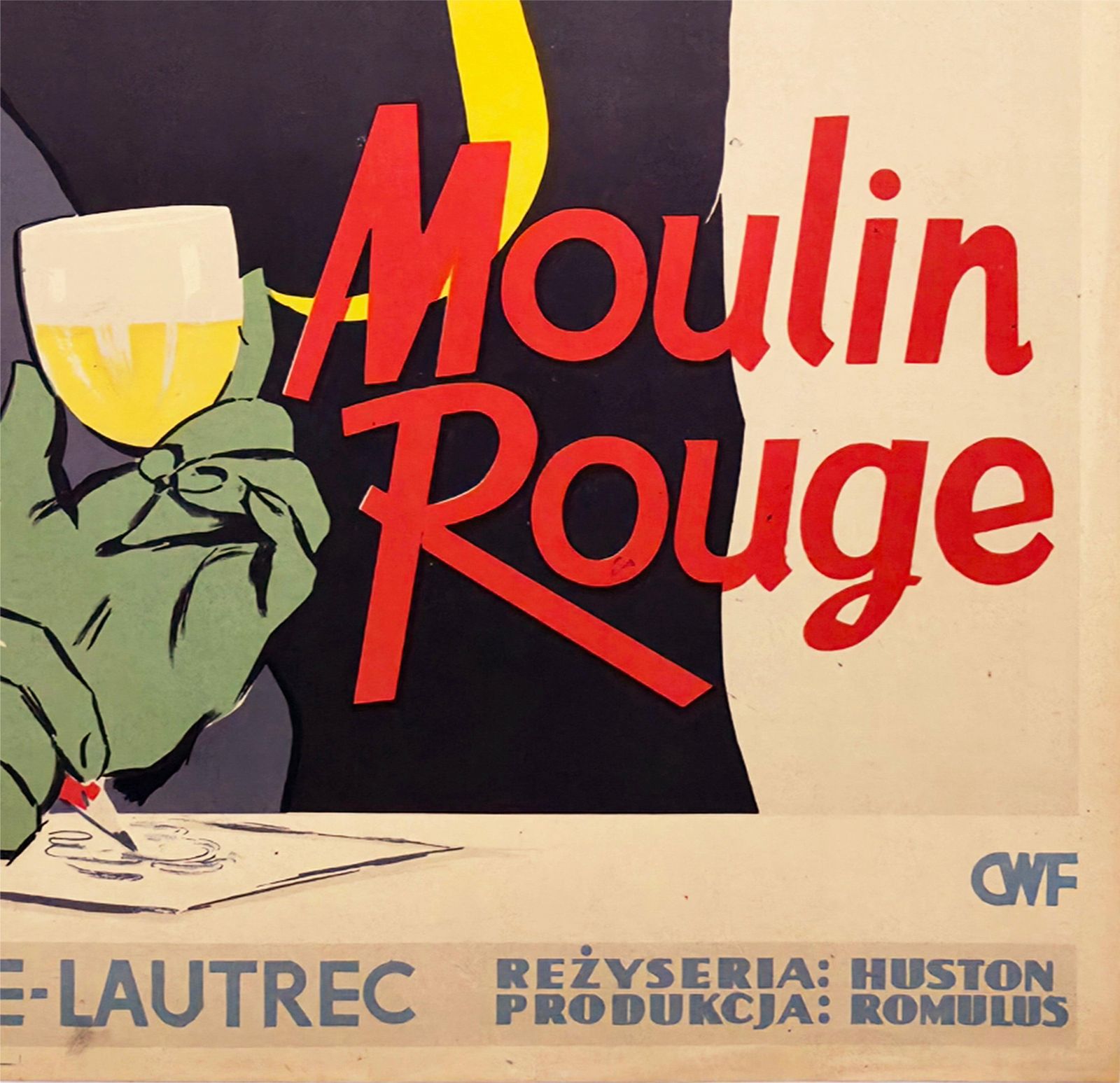 Moulin Rouge 1957 Poolse A1 filmposter, Lucjan Jagodzinski photo vintage