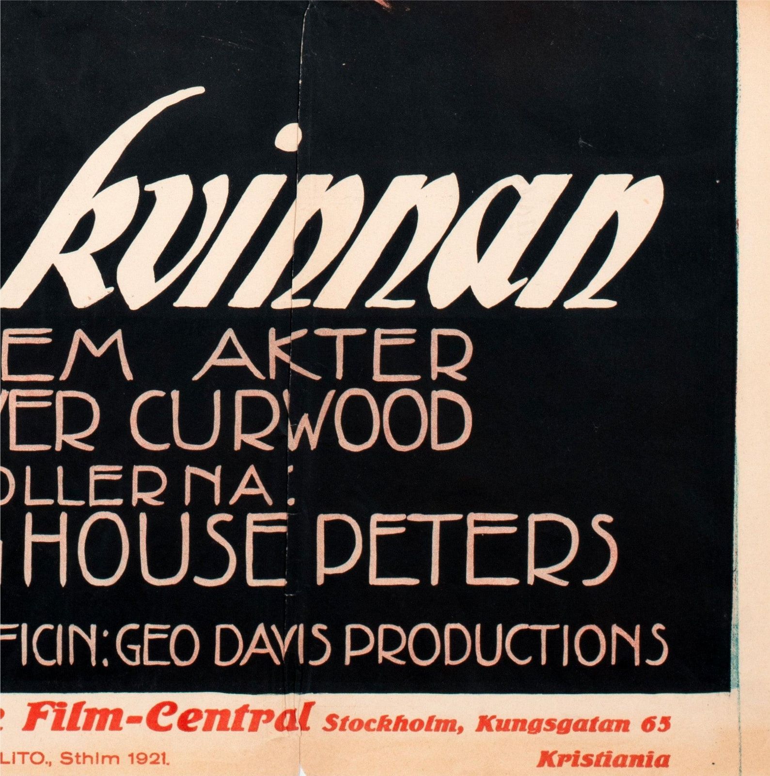 Affiche de cinéma suédoise Isobel, 1920 photo vintage