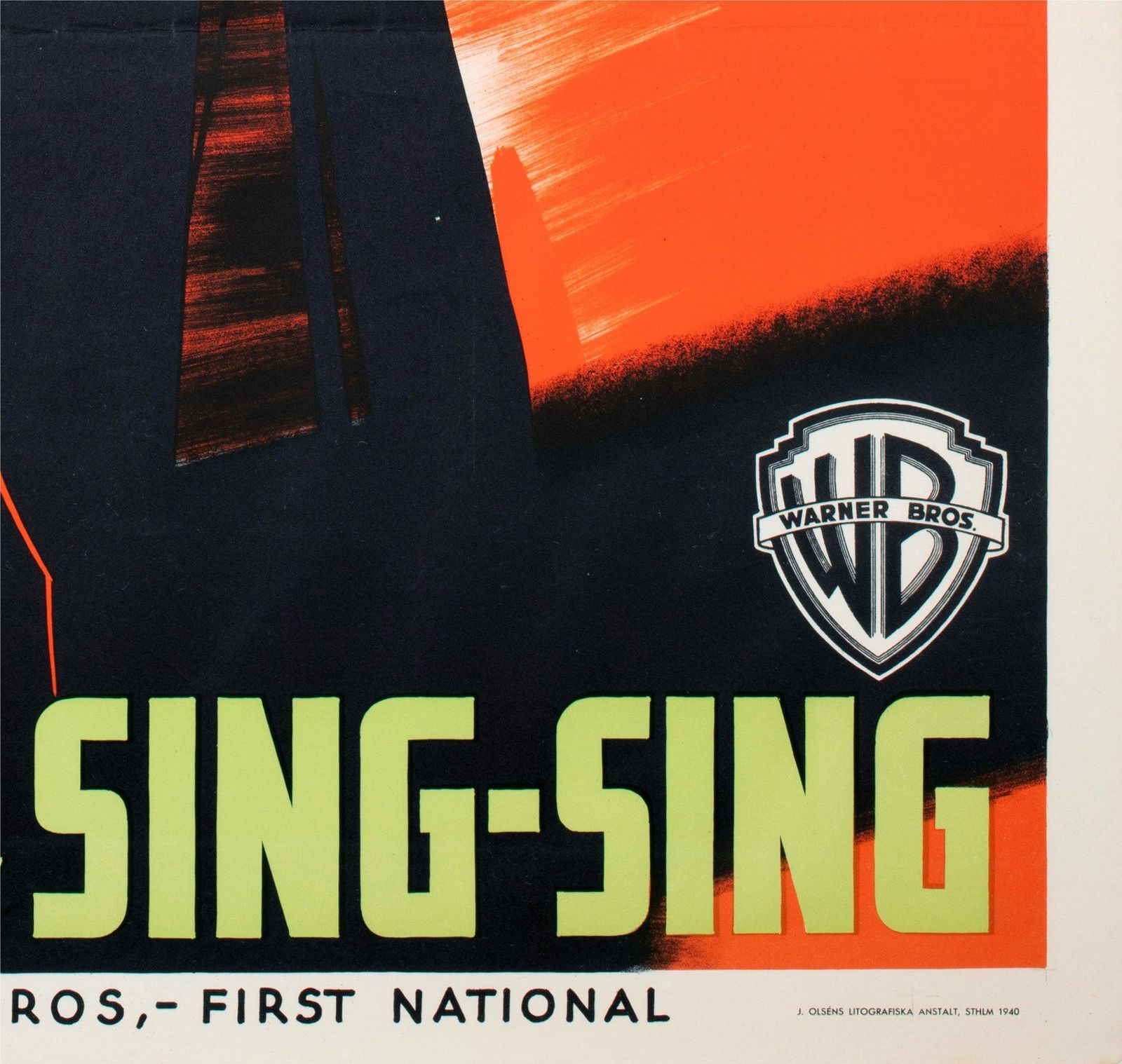 Affiche suédoise du film Invisible Stripes, 1940 photo vintage