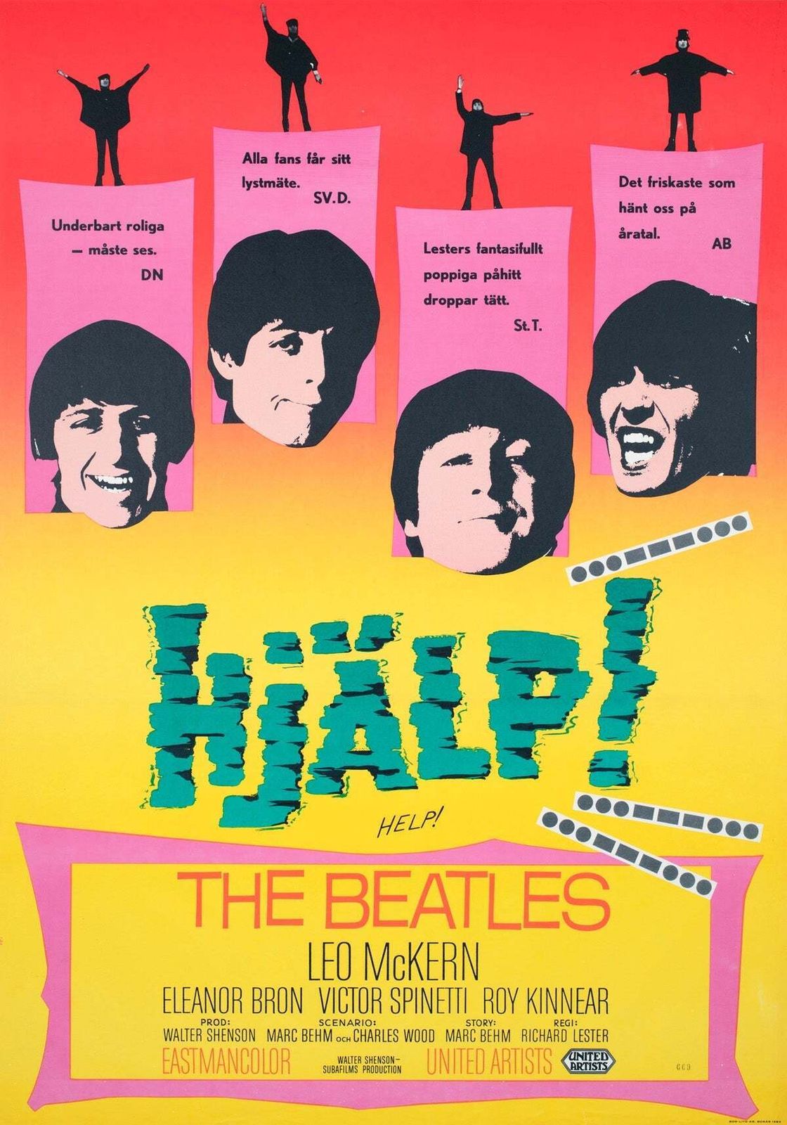 Help 1965 Zweedse filmaffiche