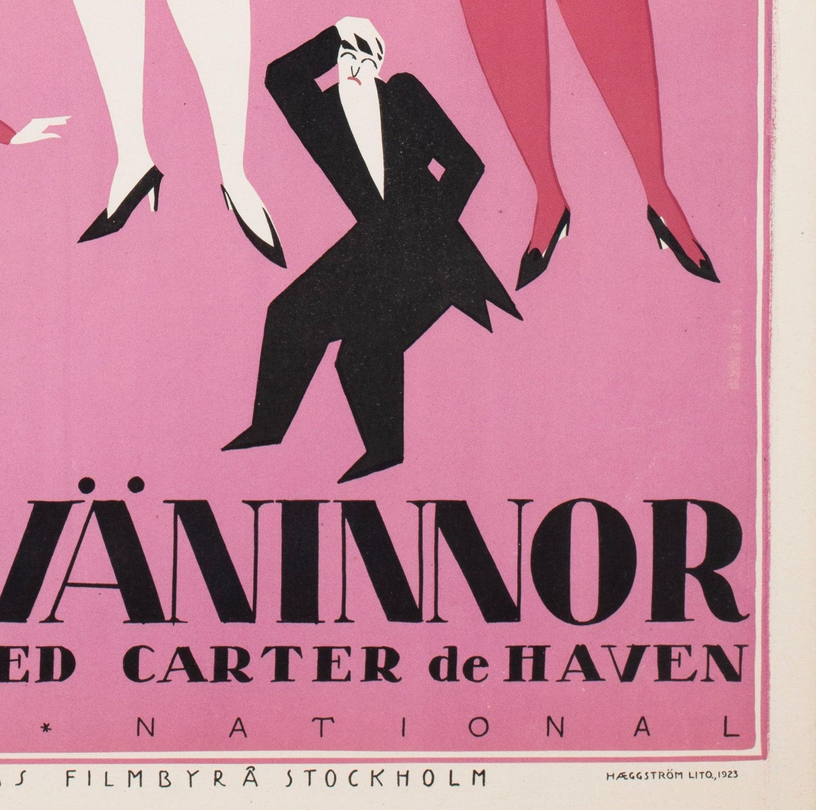Affiche suédoise du film My Lady Friends, 1923 photo vintage