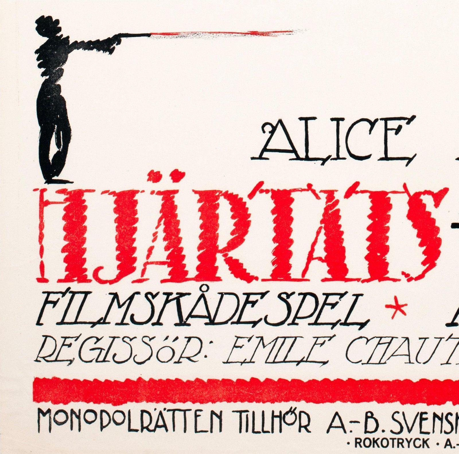 Affiche suédoise du film The Hungry Heart, 1917, Eric Rohman photo buy