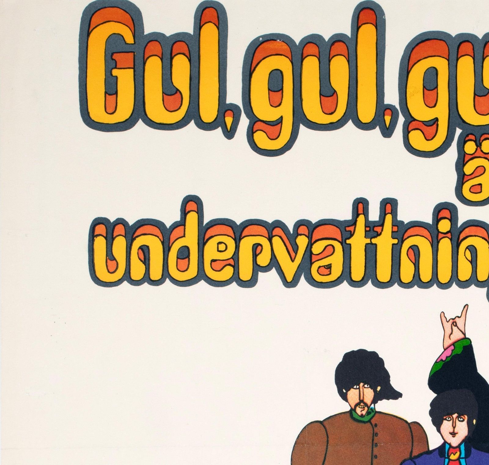Affiche de cinéma suédoise The Beatles Yellow Submarine, 1968, Heinz Edelmann photo for sale