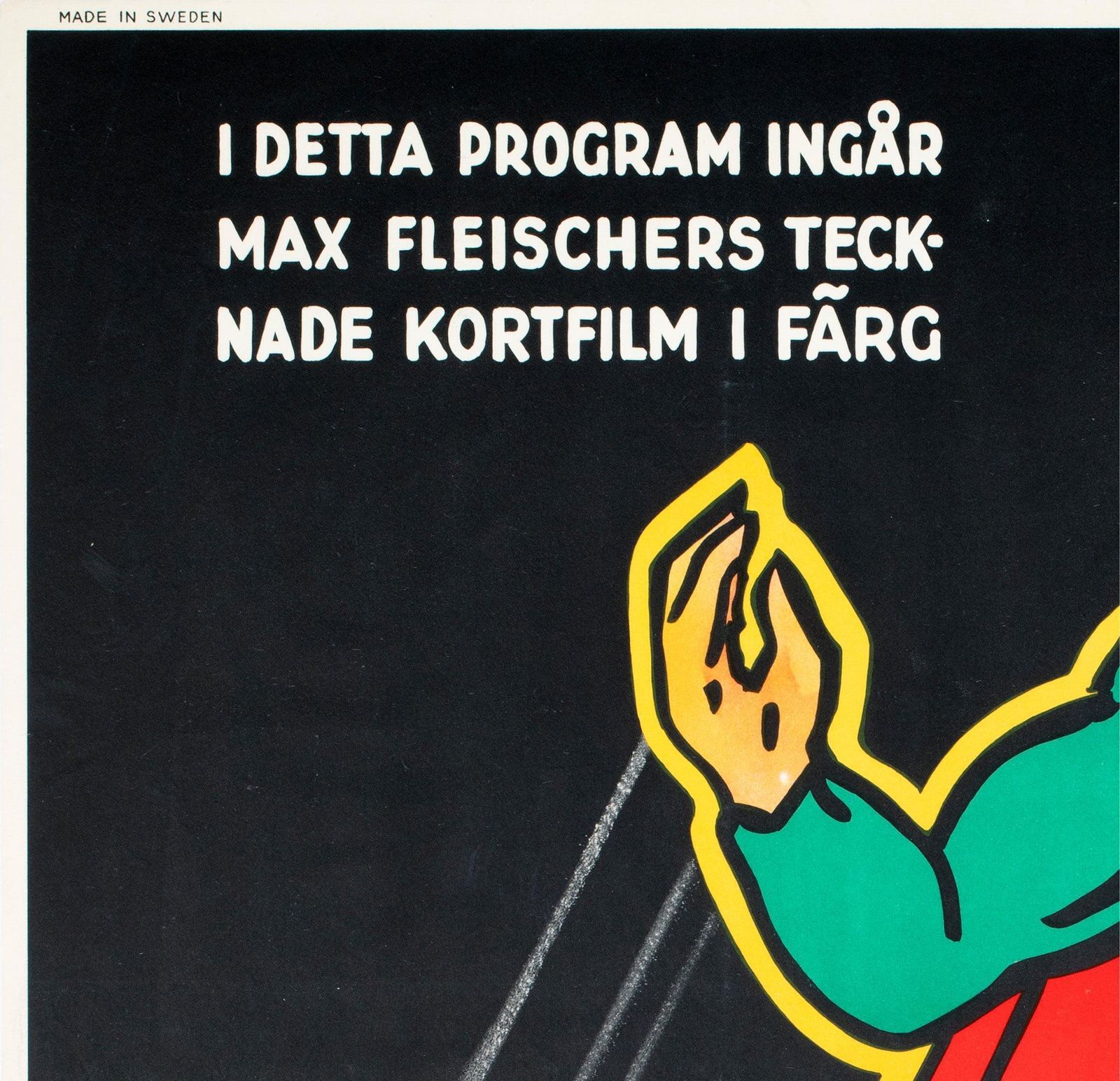 Superman 1940s Swedish Film Poster, Gösta åberg photo for sale