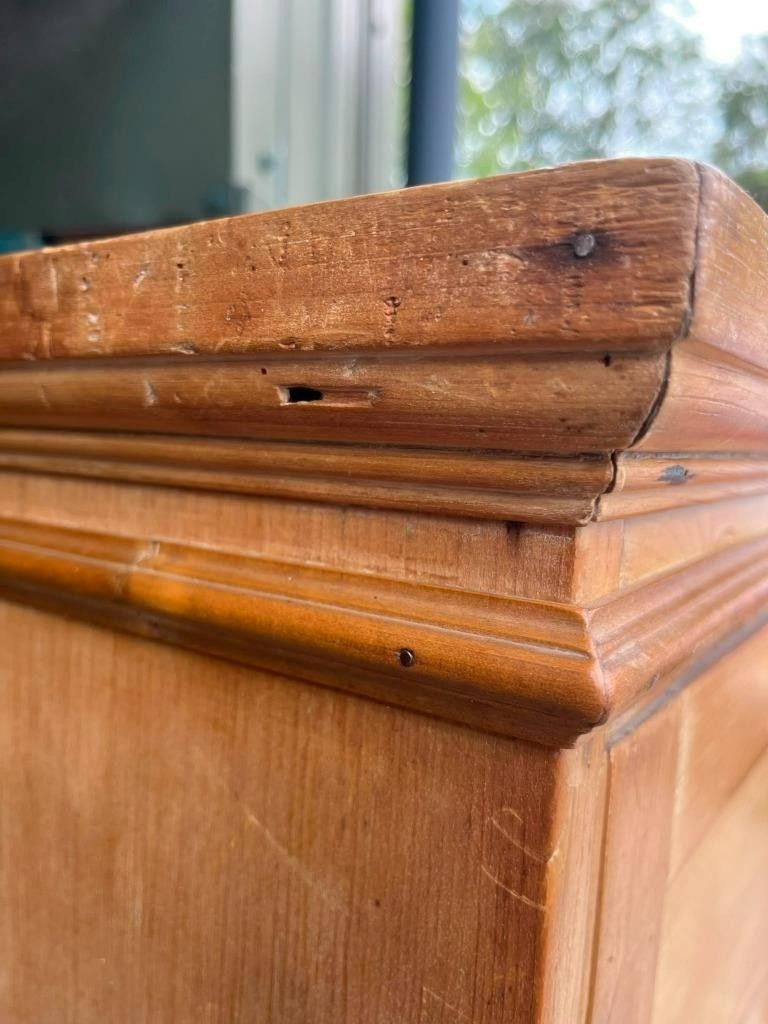 Antique 19th C Pine Large 4 Door Kitchen Housekeepers Larder Pantry Cupboard photo vinterior