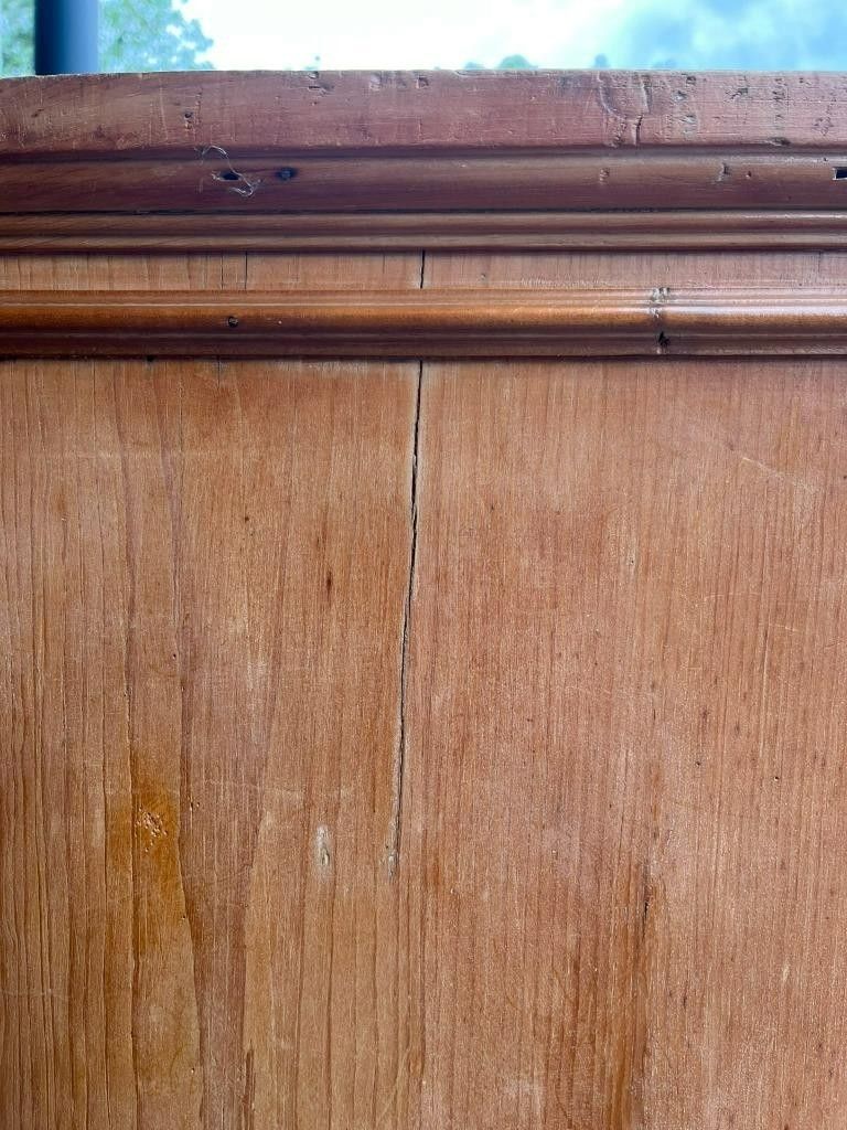 575.0 Antique 19th C Pine Large 4 Door Kitchen Housekeepers Larder Pantry Cupboard photo