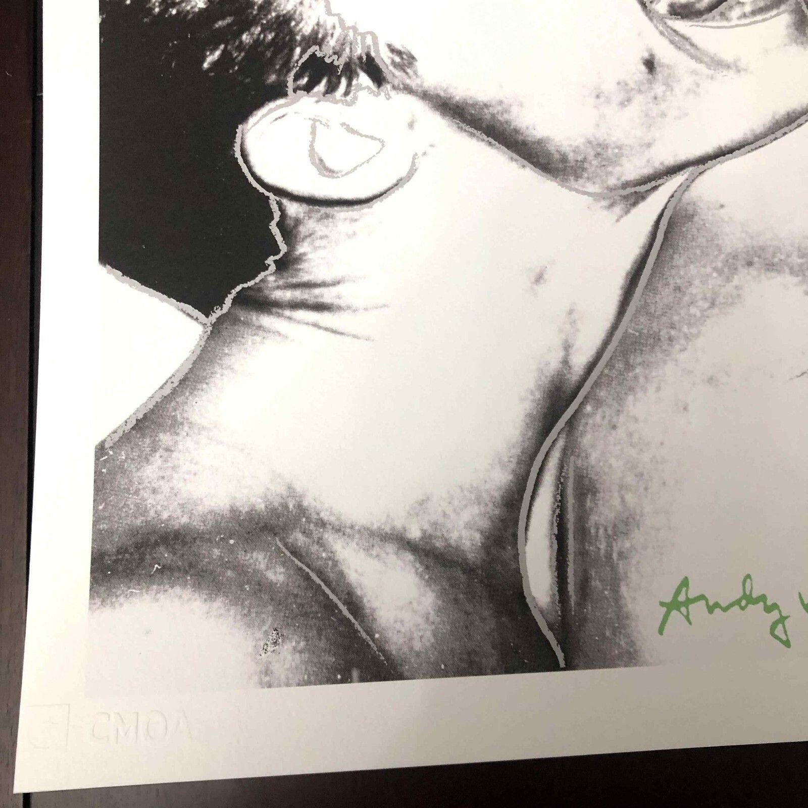 Andy Warhol Lithografie 50x50 cm Nieuwe Cmoa Editie Met Certificaat photo vintage