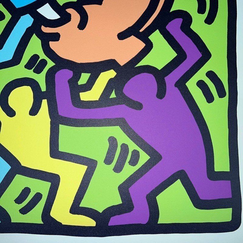 Naar Keith Haring, Andy Mouse, print photo vintage