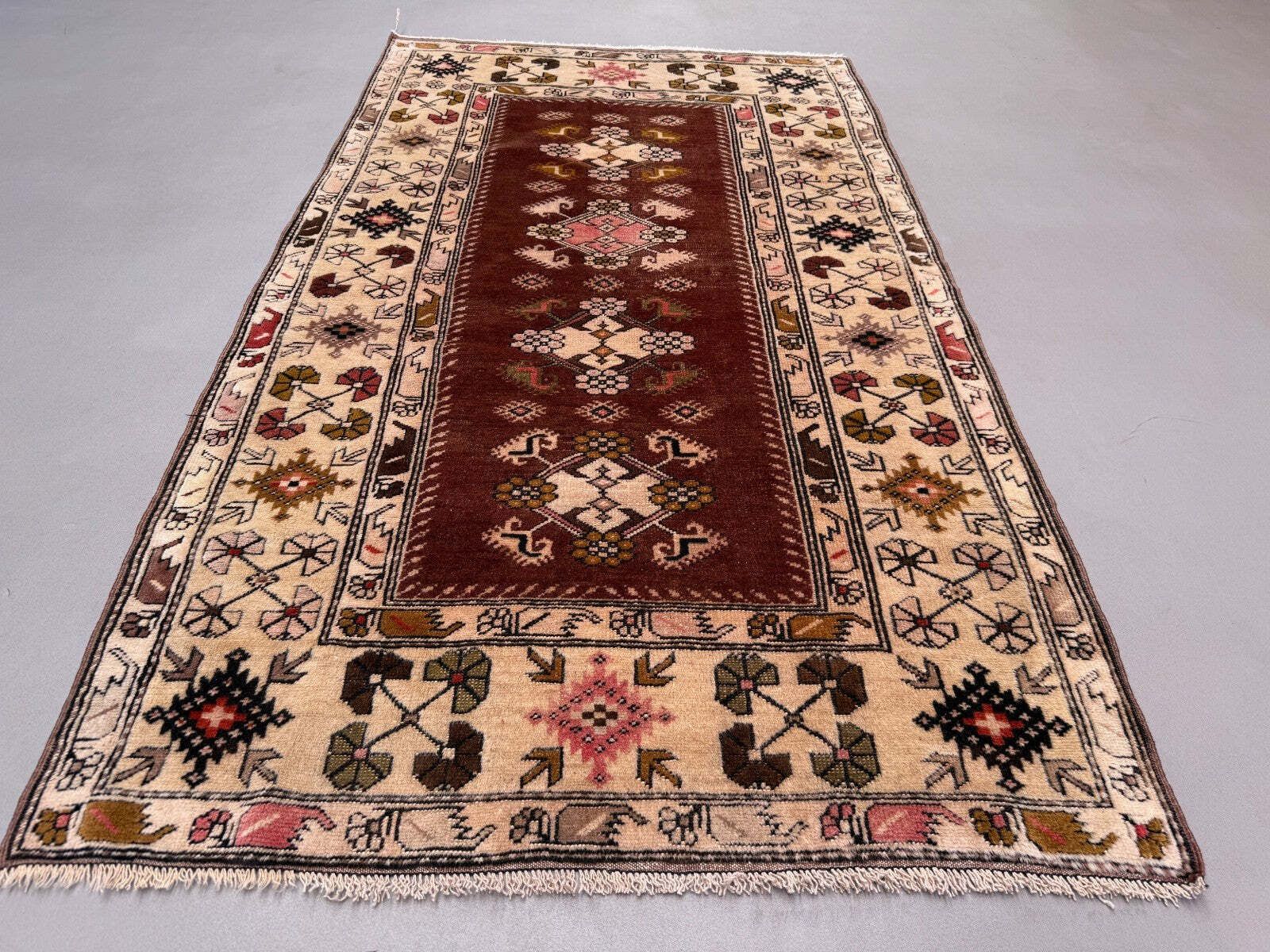 Turkish Milas Rug 116x200 Cm Handmade Vintage Carpet Ushak photo furniture