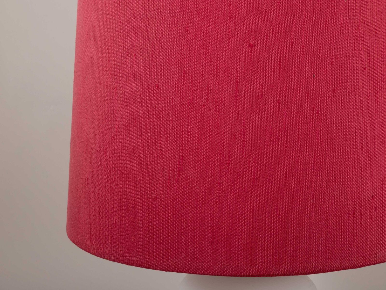 805.0 1960s Peill & Putzler Table Lamp Illuminated Base | Mid Century Modern Floor Accent Light Modernist Raspberry Red Atomic Age Space White photo
