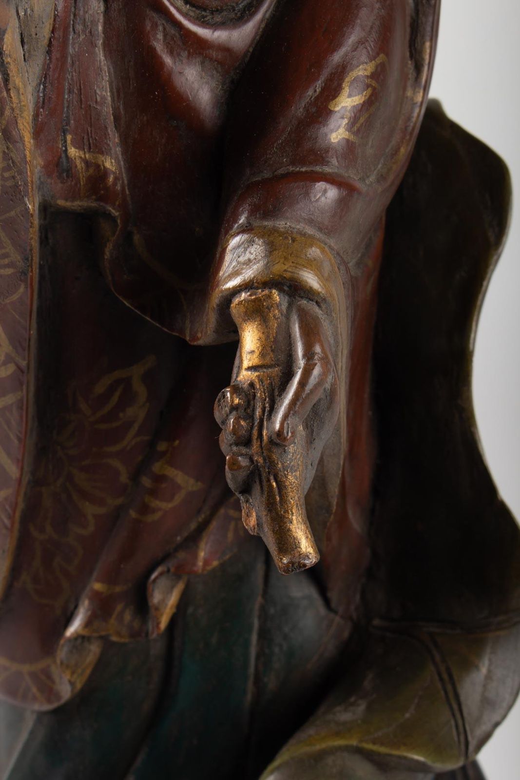 photo for sale Guanyin In Carved Wood And Polichrome, China, Early 20th Century, Asian Art