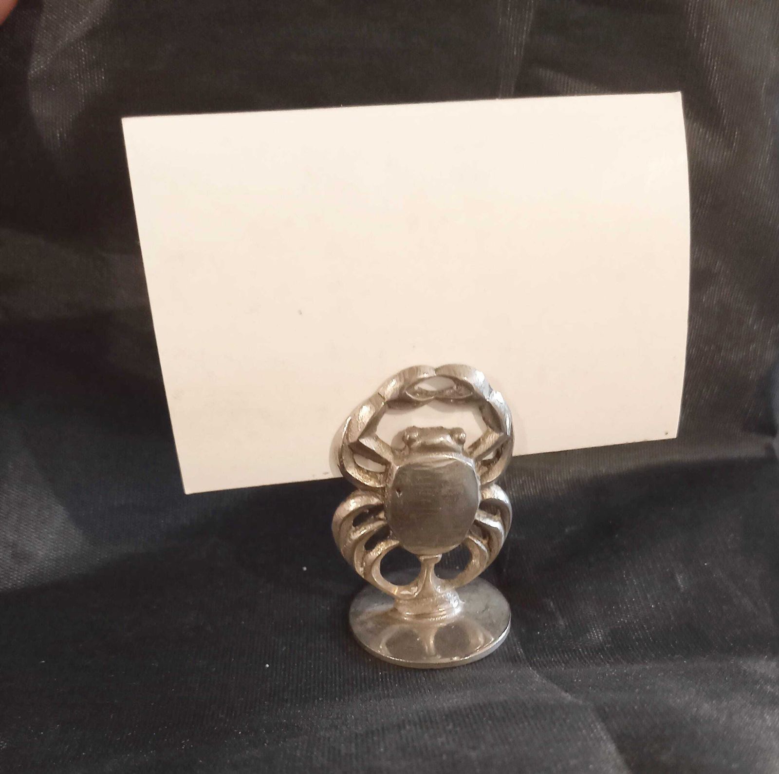 Twaalf Astrology Place Card Holders / Menu Holders, verzilverd, tekens van de dierenriem, vintage Frans photo for sale