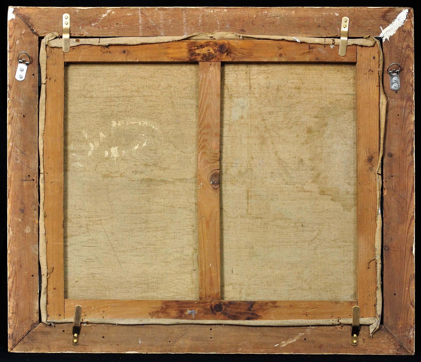 Achille Bron, 1867-1949. Une petite barque dans une anse, La Côte Sauvage. Peinture à l'huile côtière française encadrée, vers 1920. photo Art