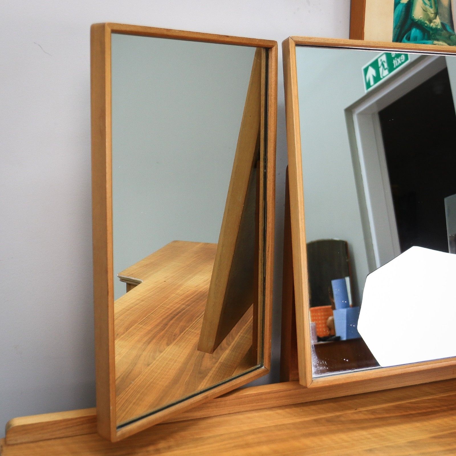 Alfred Cox Dressing Table In Walnut For Heals With Triple Square Mirrors. photo buy